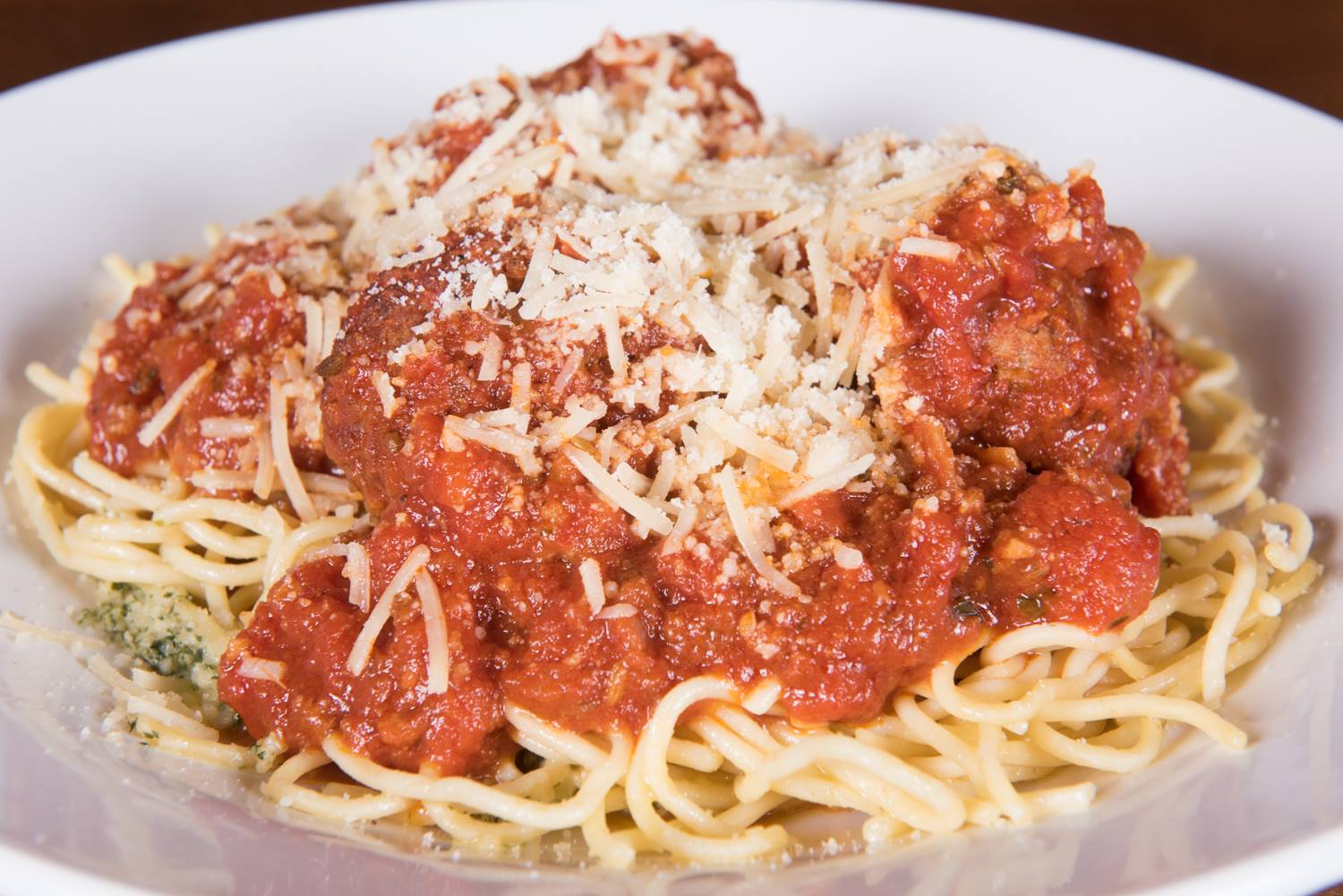 Order Spaghetti and Meatballs food online from Green Mill Restaurant & Bar store, Lakeville on bringmethat.com