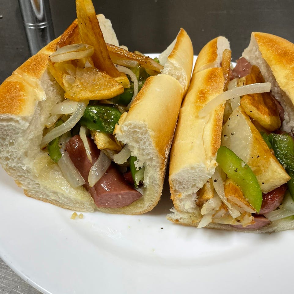 Order Italian Hot Dog Sub - Sub food online from Davila's Pizza & Restaurant store, Hackettstown on bringmethat.com