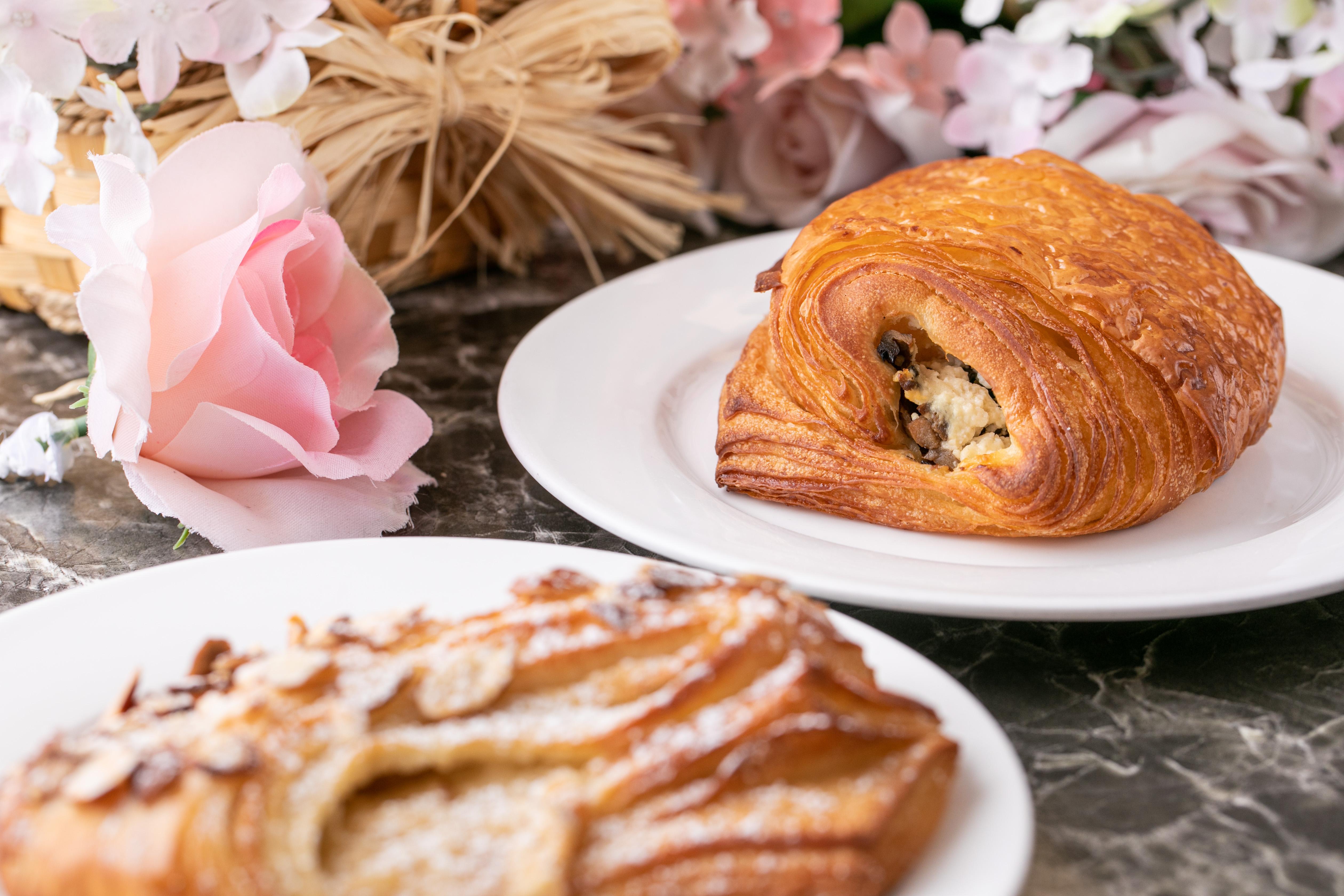 Order Mushroom & Goat Cheese Croissant food online from Rendez Vous store, Corona Del Mar on bringmethat.com