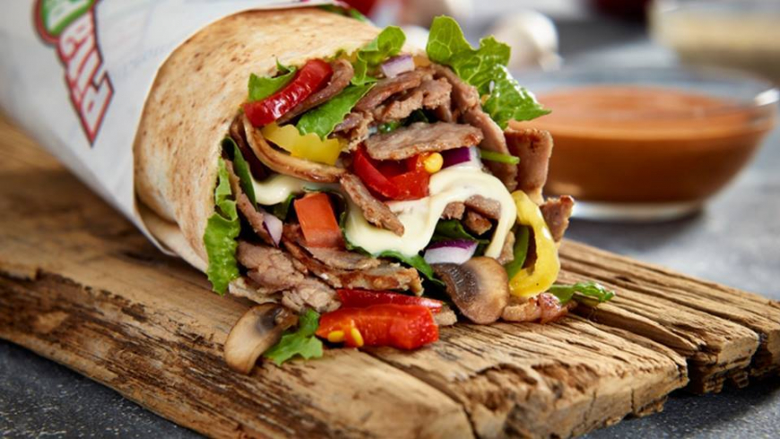 Order Steak Fajita - Grilled onions & Green Peppers, Lettuce, Tomatoes, Roasted Red Peppers,  Pepper Jack Cheese, Ancho Chipotle Sauce and Mojito Lime Seaoning food online from Pita Pit store, Chicago on bringmethat.com
