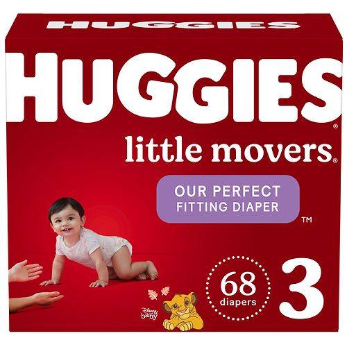 Order Huggies Little Movers Baby Diapers, Size 3 - 68.0 ea food online from Walgreens store, Reynoldsburg on bringmethat.com