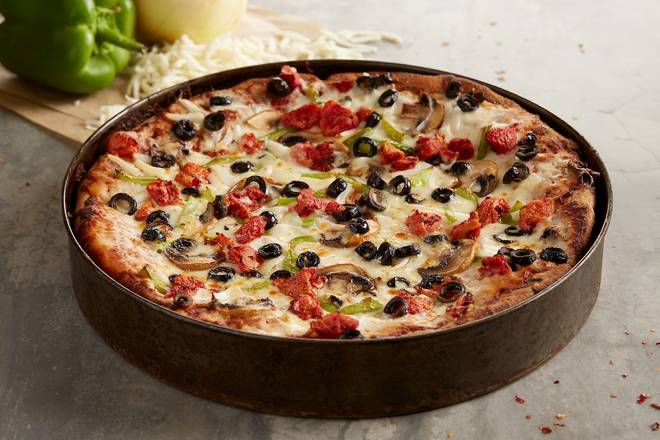 Order Vegetarian Pizza - Mini food online from Bj's Restaurant & Brewhouse store, Carlsbad on bringmethat.com