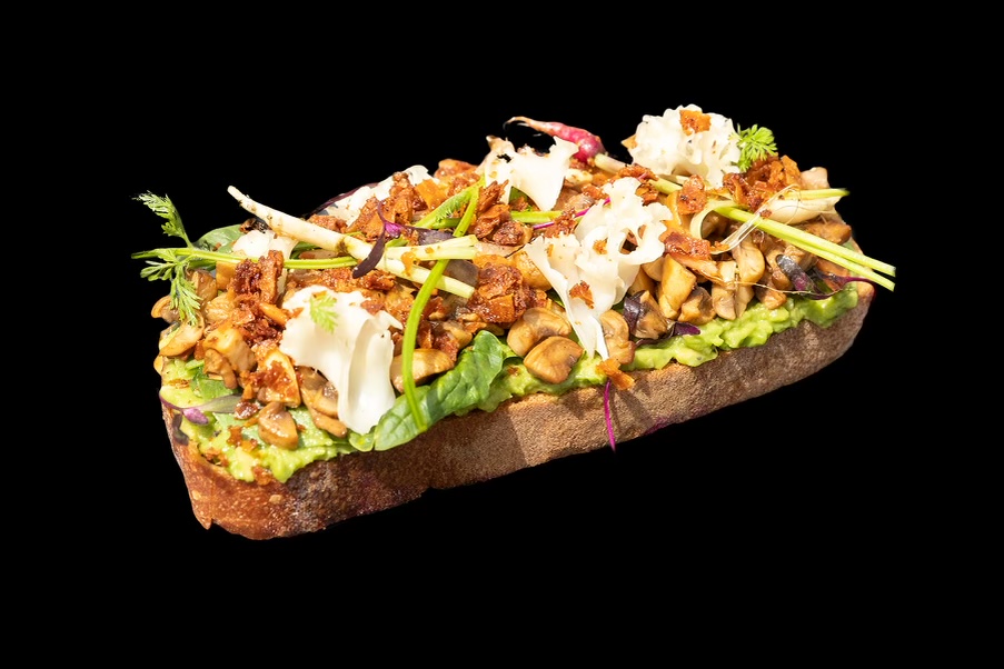 Order Mindful Mushrooms - Avocado Toast  food online from Seven Seas Roasting store, San Diego on bringmethat.com