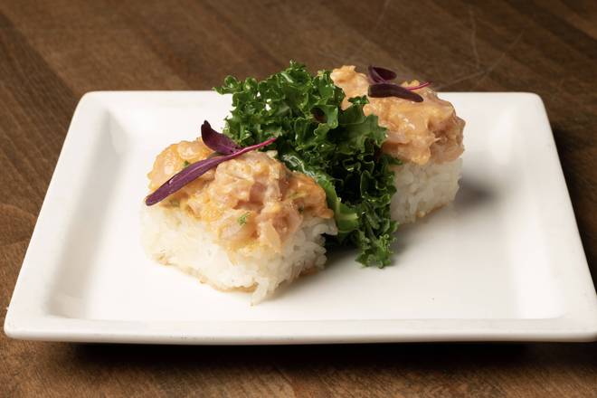Order Spicy Albacore Crispy Sushi Rice food online from Zeppin Sushi LLC store, Encino on bringmethat.com