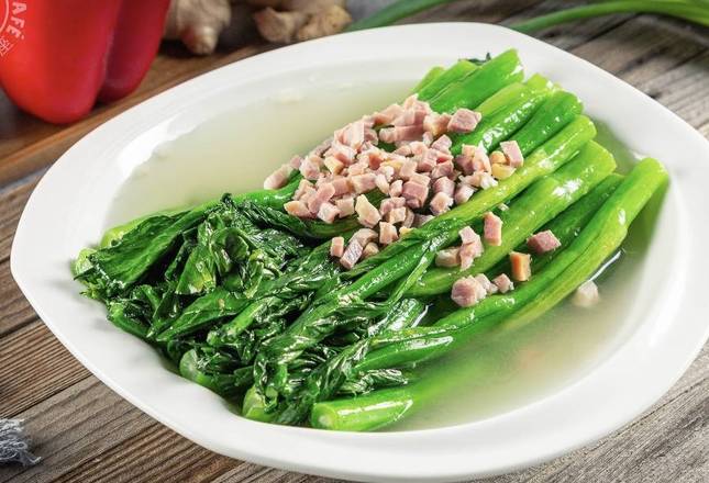 Order Choy Sum in Broth food online from Shooting Star Cafe store, Oakland on bringmethat.com