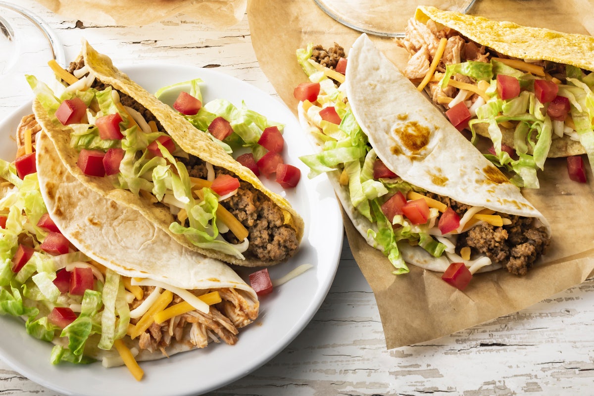 Order Tacos (crispy or soft) food online from On The Border store, Naperville on bringmethat.com
