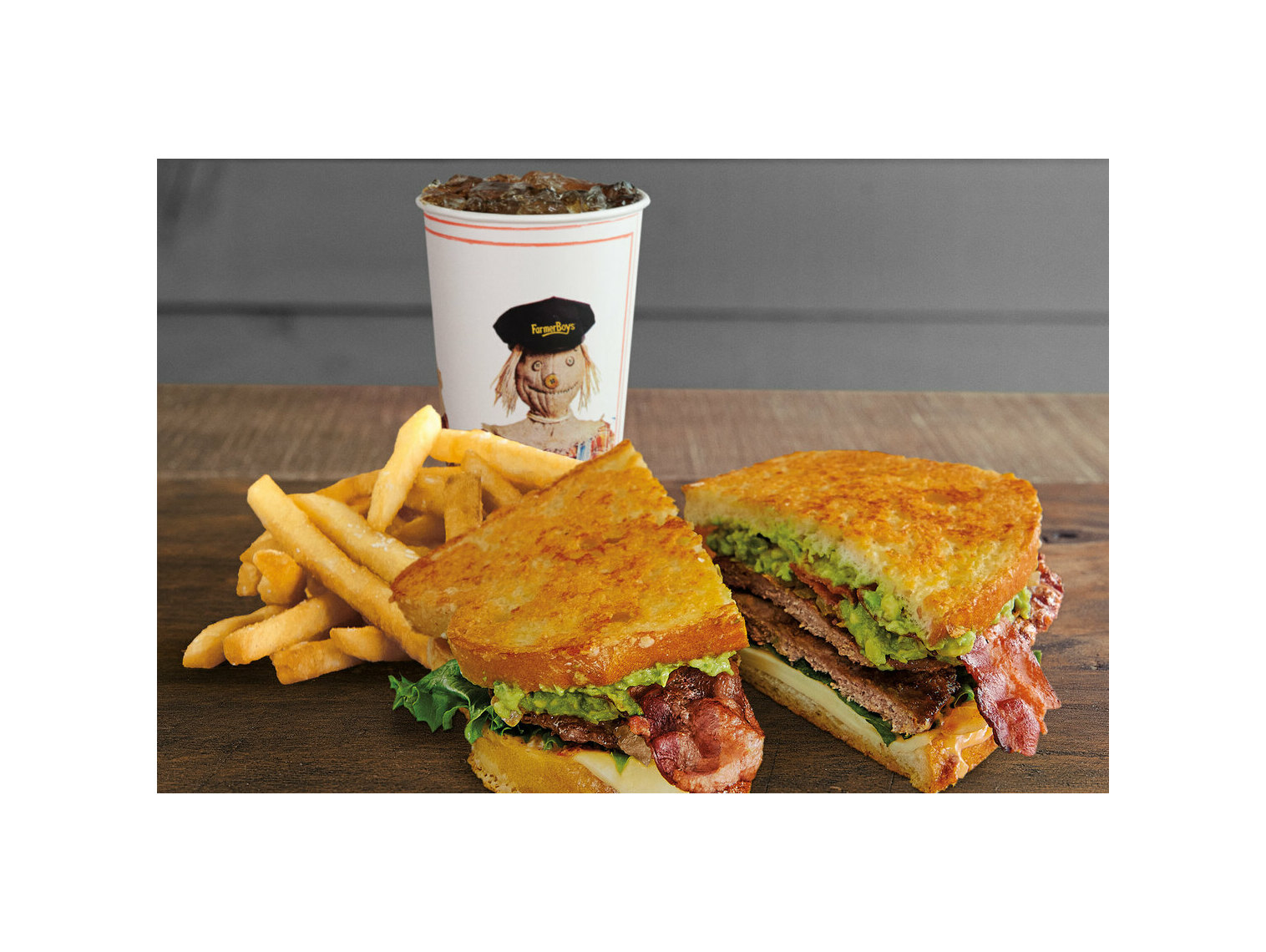 Order 1/2 Parmesan-Crusted Sourdough Cheeseburger Combo food online from Farmer Boys store, Lancaster on bringmethat.com