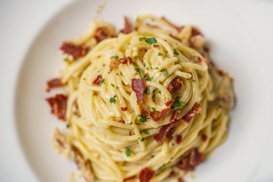 Order Spaghetti alla Carbonara food online from PizzArte store, New York on bringmethat.com