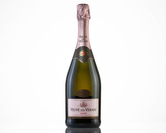 Order Veuve du Vernay Brut Rose, 750mL sparkling wine (11.0% ABV) food online from Kinzie Liquor store, Bradley on bringmethat.com