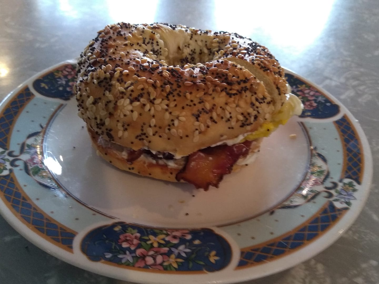 Order Bagel Plain with Cream Cheese food online from Java Train store, Butler on bringmethat.com