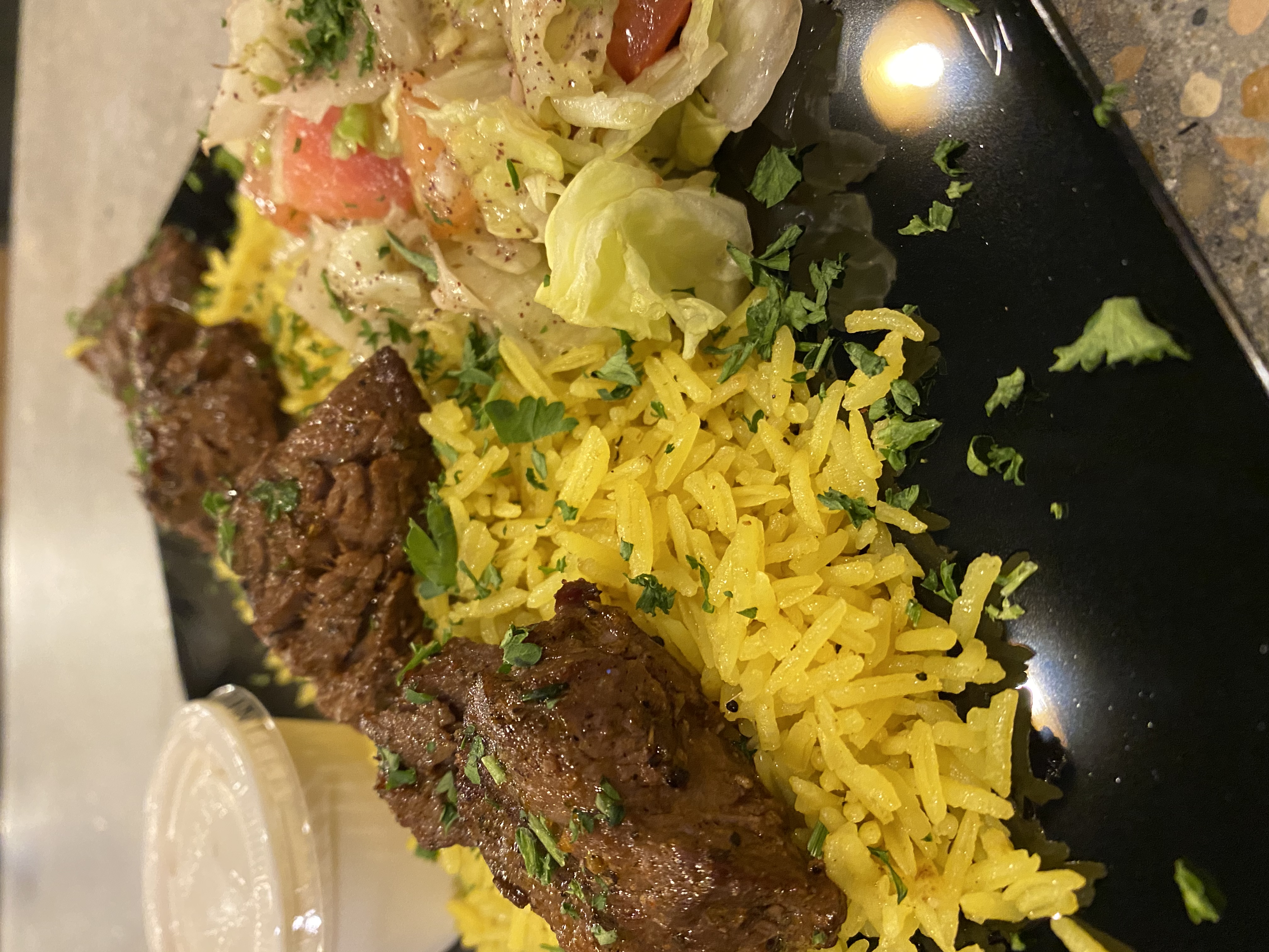 Order Beef Shish Kebabs food online from Dawali Jerusalem Kitchen store, Chicago on bringmethat.com