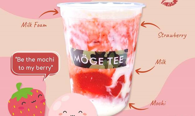 Order Strawberry Chewy Moochi/草莓糯叽叽 food online from moge tea store, Quincy on bringmethat.com