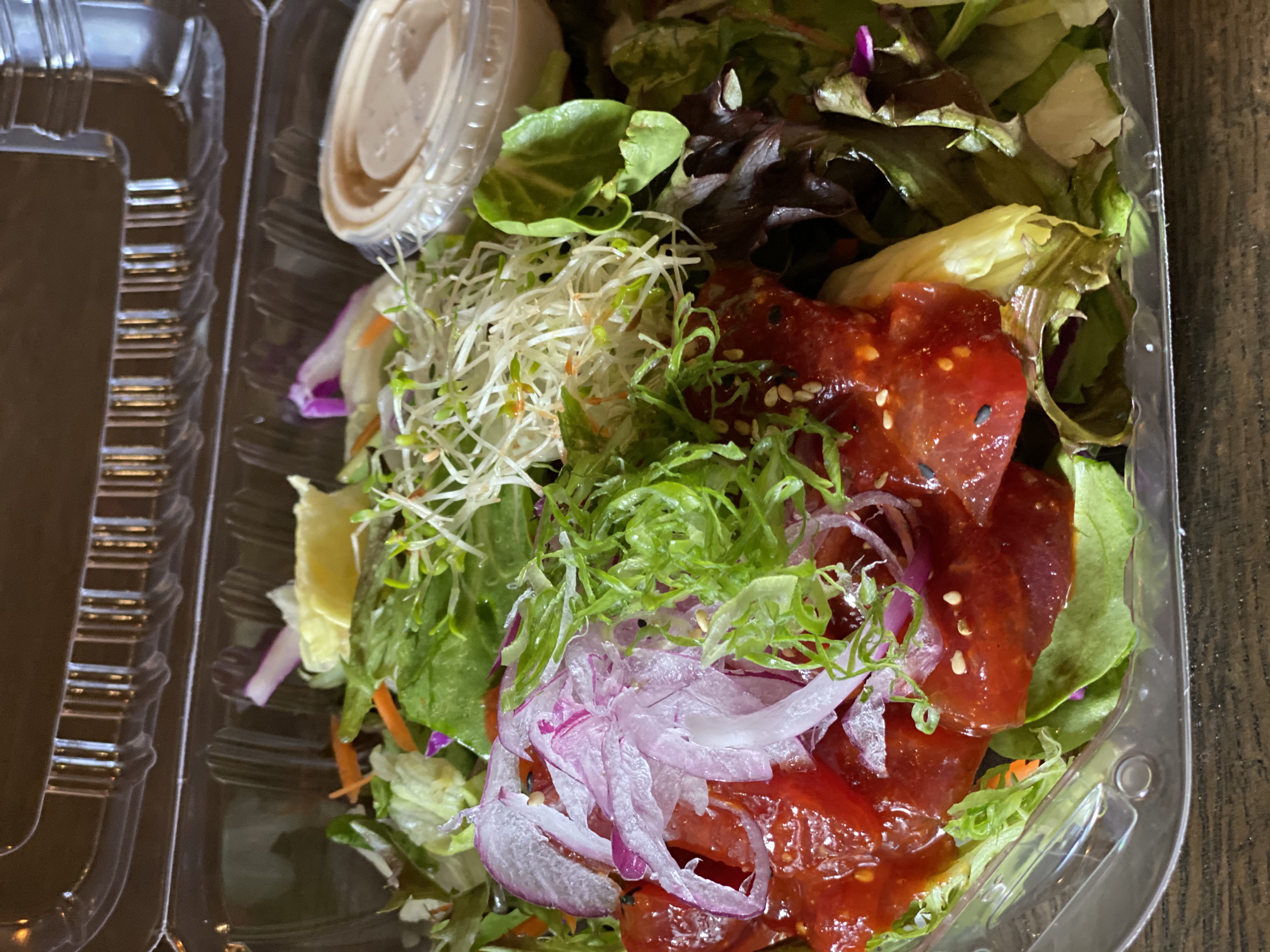 Order Spicy tuna Salad food online from Kiku Sushi store, Los Angeles on bringmethat.com