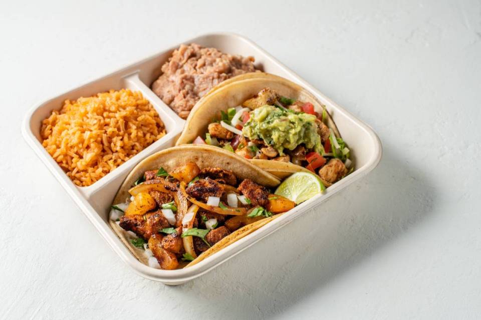 Order Build your own 2 Taco Plate food online from Chronic Tacos store, Corona Del Mar on bringmethat.com