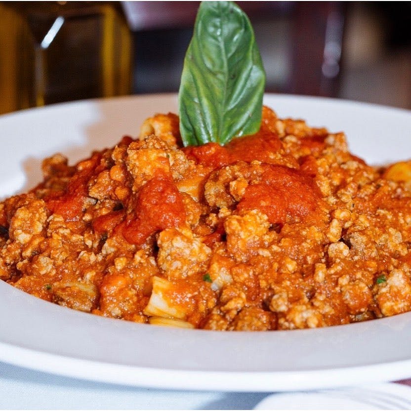 Order Rigatoni Bolognese - Dinner food online from Lamberti's Tutti Toscani store, Cherry Hill on bringmethat.com