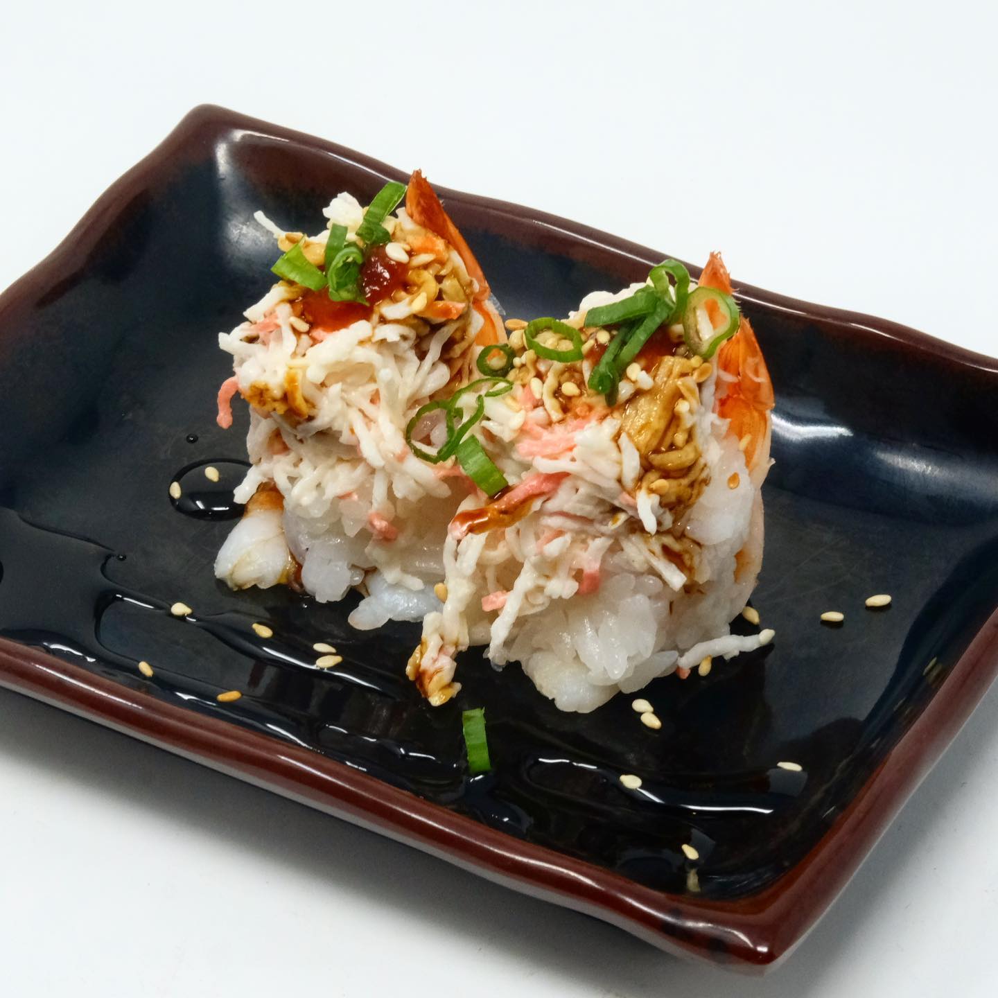 Order N17. Upside Down Shrimp Nigiri food online from Sushi One store, Reno on bringmethat.com