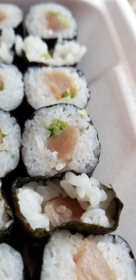 Order 15. Hamachi Roll food online from Biwako Sushi store, Saline on bringmethat.com