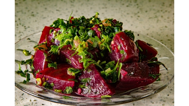 Order Red Beet Salad food online from Fresh Pita store, Culver City on bringmethat.com