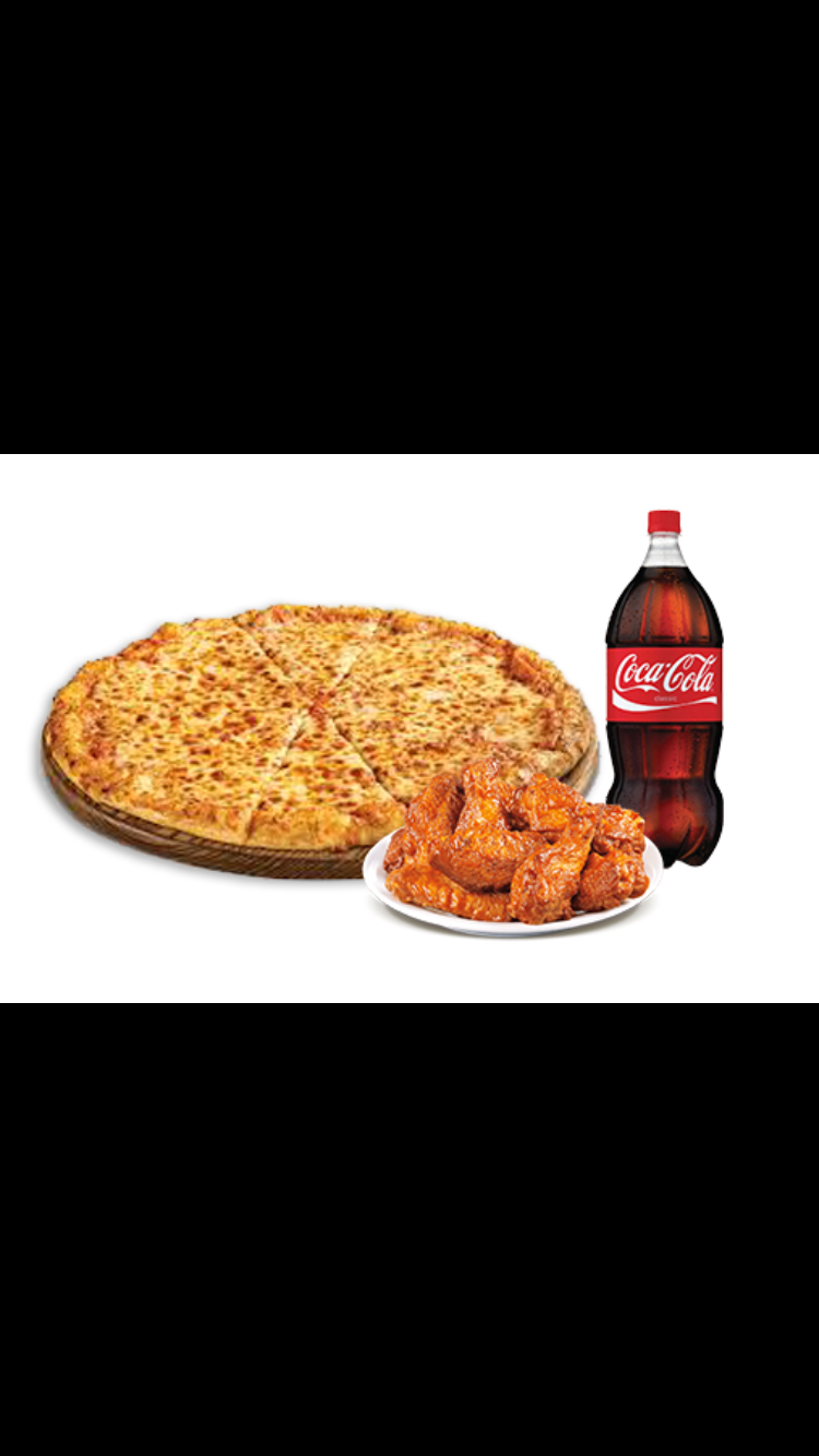 Order Two 16" Large Cheese Pizzas and 20 Wings and 2 Liter Soda food online from Prospero Pizza store, New Castle on bringmethat.com