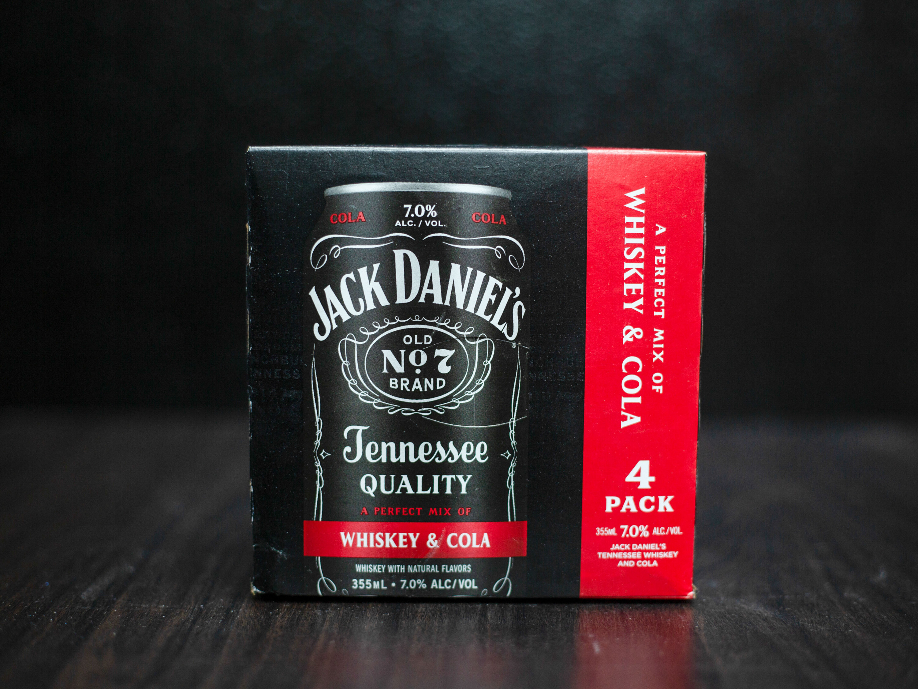 Order 10 oz. Jack Daniel's Black Jack Cola food online from Tony Liquor Store store, Chicago Ridge on bringmethat.com