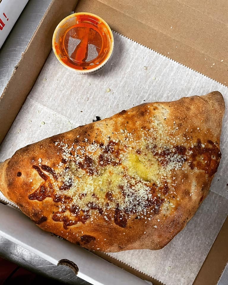 Order Chicken Parmesan Calzone - Small 12" food online from Mickey N.Y. Pizza store, Derry on bringmethat.com