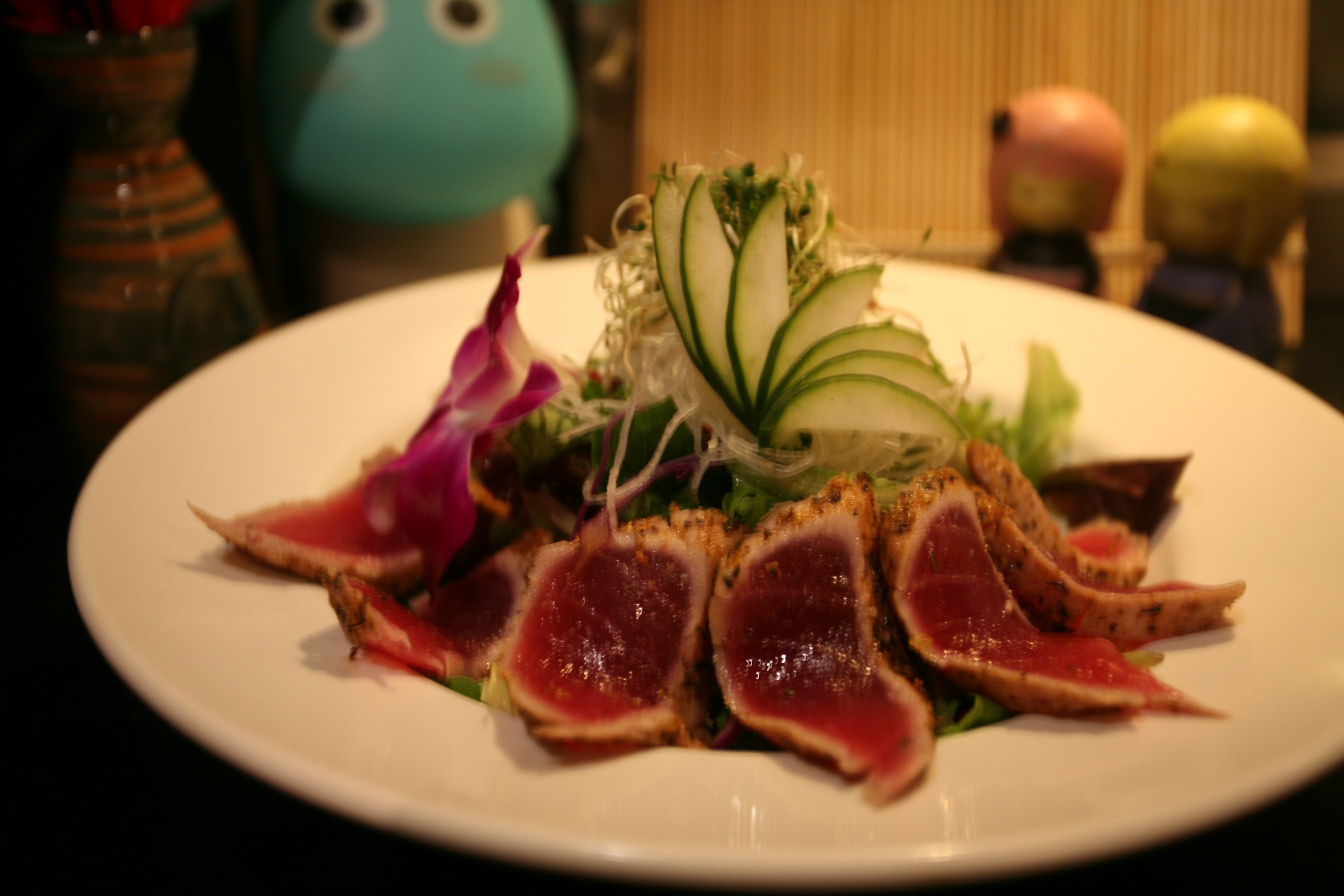 Order Tuna tataki salad food online from Kiku Sushi store, Los Angeles on bringmethat.com
