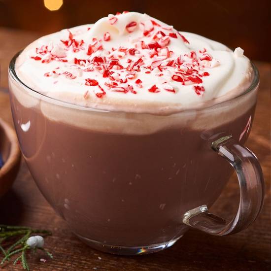 Order 12oz Peppermint Hot Chocolate food online from Paris Baguette store, South San Francisco on bringmethat.com