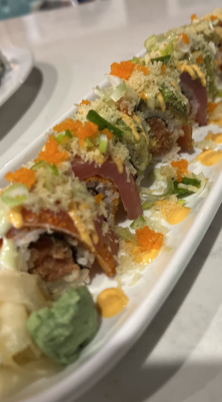 Order Crazy Tuna Roll food online from Deejai Noodle Bar store, Charlotte on bringmethat.com