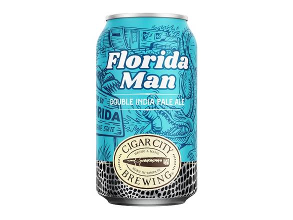 Order Cigar City Brewing Florida Man Double IPA - 6x 12oz Cans food online from Royals Liquor store, St. Peters on bringmethat.com