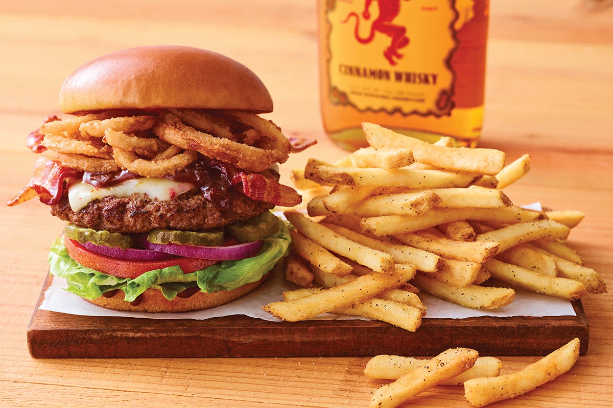 Order Whisky Bacon Burger food online from Applebee store, Seven Hills on bringmethat.com