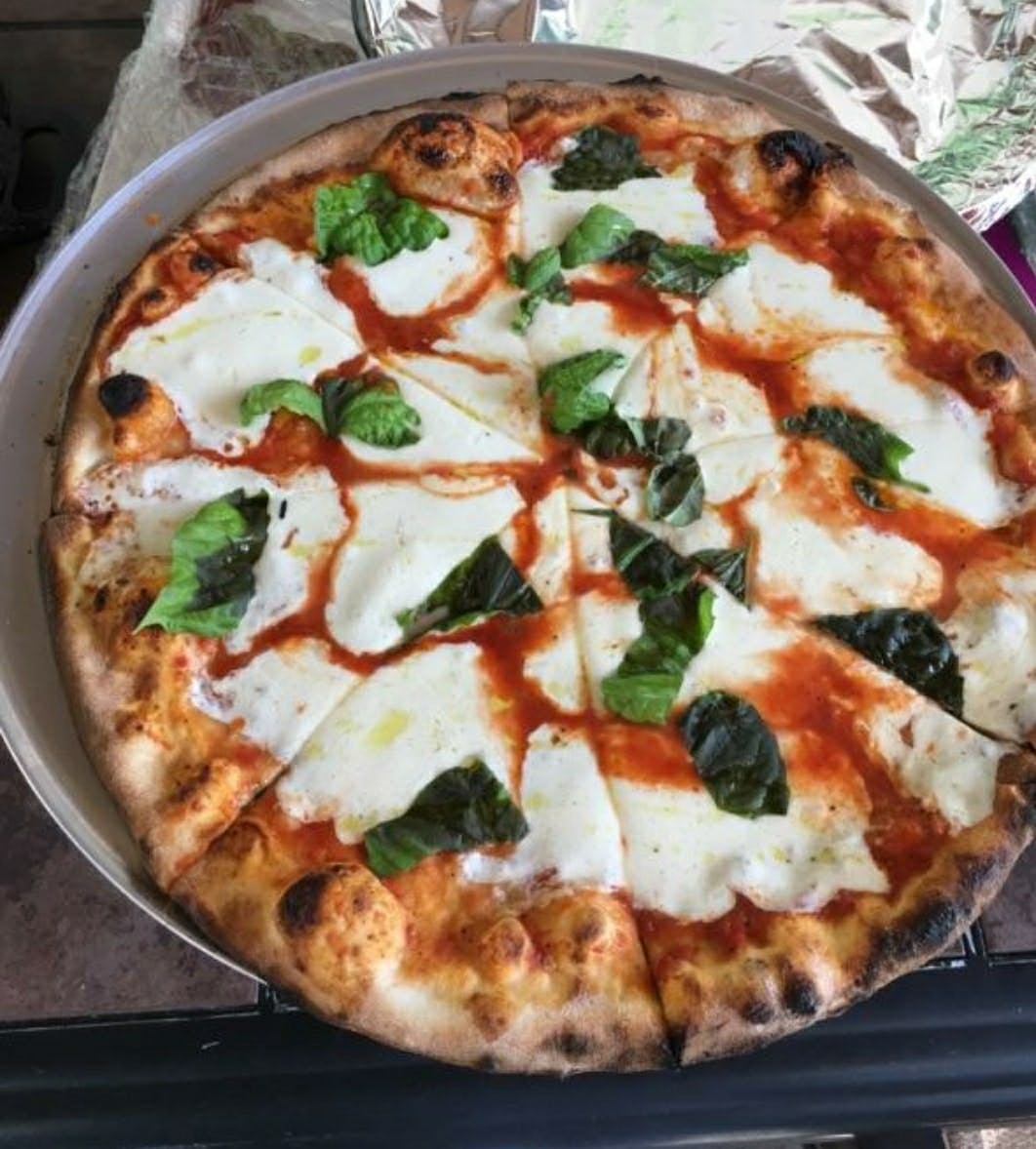 Order Margherita Pizza - Square 16'' food online from Emiliano's Pizza store, Poughkeepsie on bringmethat.com