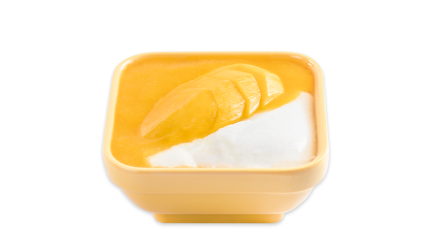 Order T8. Mango Tofu Pudding food online from Sweethoney Dessert store, Colma on bringmethat.com