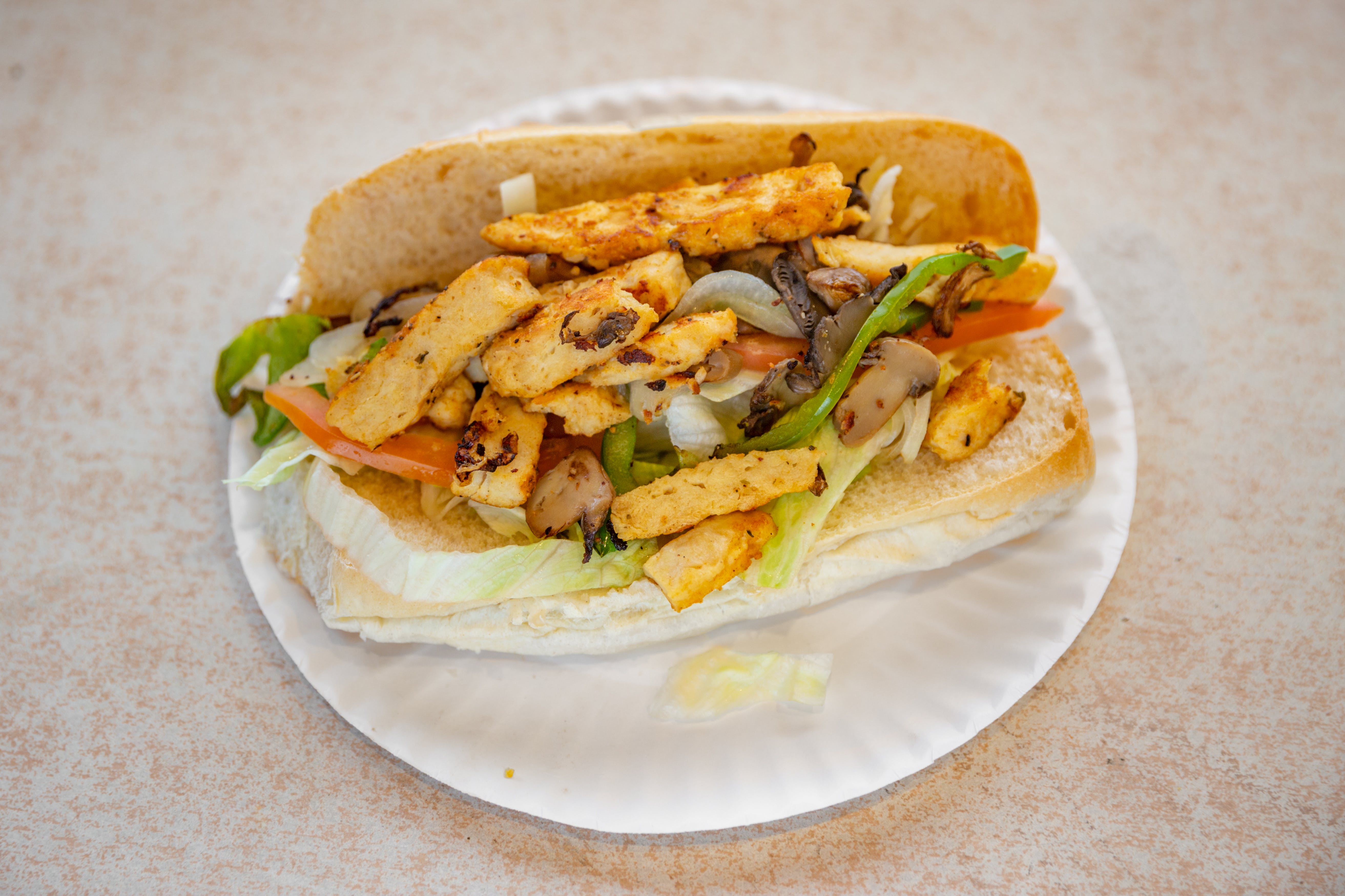 Order Grilled Chicken Grinder - Small food online from Rita Pizza store, Providence on bringmethat.com