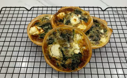 Order Spinach and Cream Cheese Quiche food online from Froth Ice Cream store, Haslet on bringmethat.com