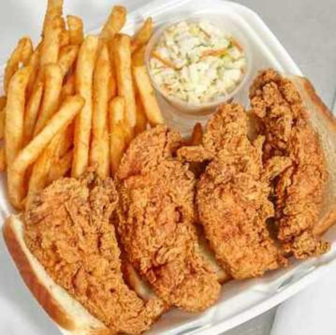 Order LG TENDER. food online from Hook Fish & Chicken store, Baton Rouge on bringmethat.com