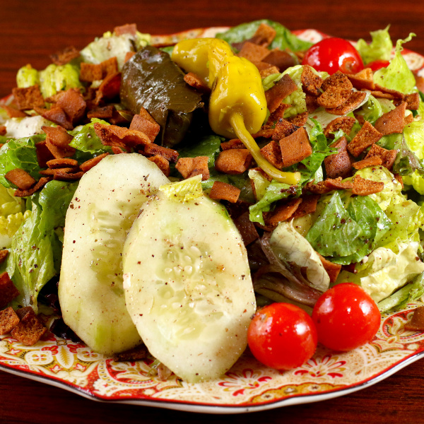 Order Fatoush Salad food online from Baladie Gourmet Cafe store, San Francisco on bringmethat.com