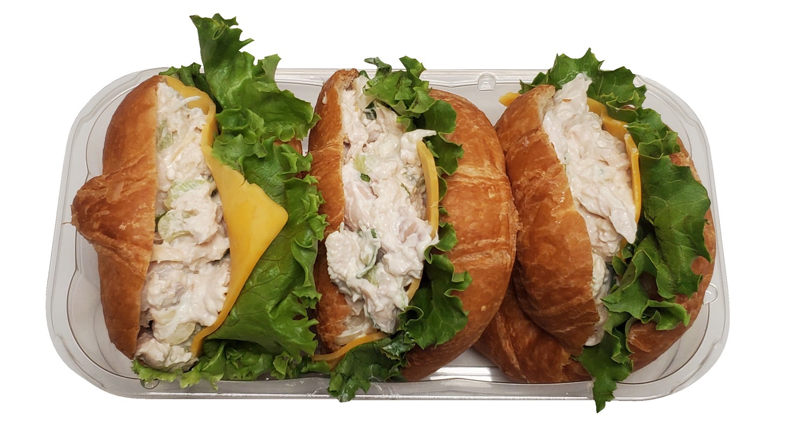 Order Chicken Salad Croissant Sandwiches, 3 ct food online from Lucky California store, Santa Rosa on bringmethat.com