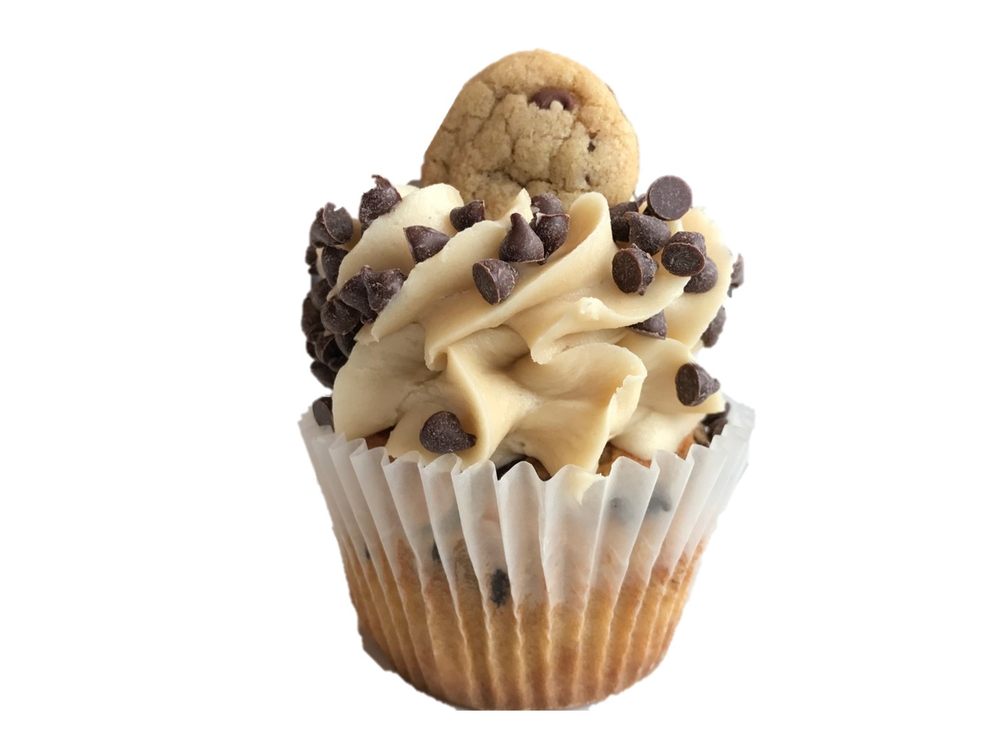 Order Chocolate Chip Cookie Dough Cupcake food online from Gigi Cupcakes store, Pittsburgh on bringmethat.com