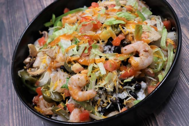 Order SHRIMP BOWL food online from Pepperjax Grill store, CLIVE on bringmethat.com