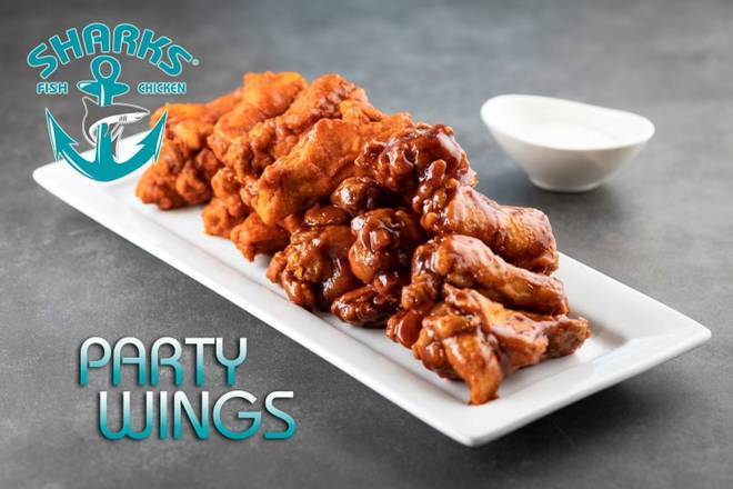 Order 25 Party wings Dinner food online from Sharks Fish & Chicken store, Bridgeview on bringmethat.com