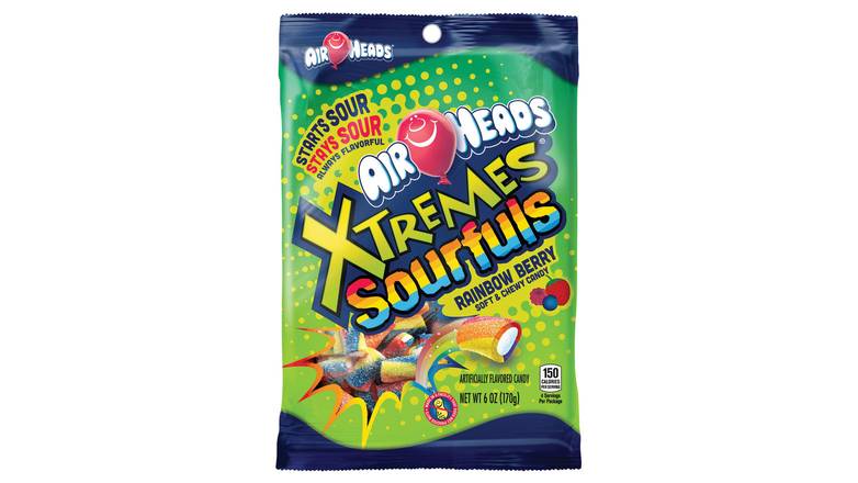 Order Airheads Xtremes Sourfuls Rainbow Berry Soft And Chewy Candy food online from Trumbull Mobil store, Trumbull on bringmethat.com