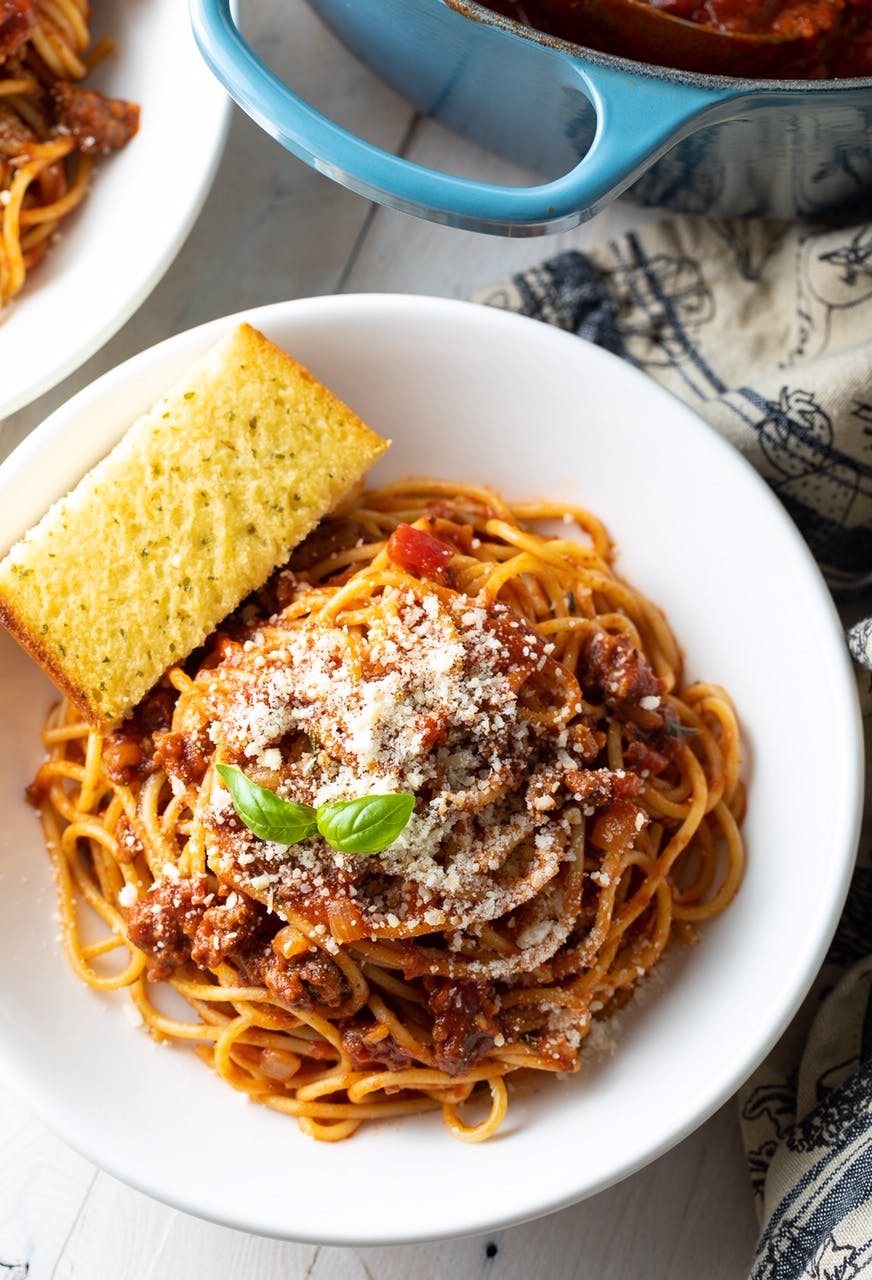 Order Pasta with Meat Sauce - Pasta food online from Brooklyn Brothers Pizzeria store, Corbin on bringmethat.com