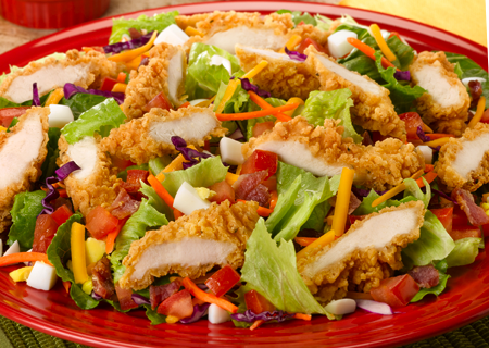 Order Crispy Chicken Salad food online from America Best Wings store, Henrico on bringmethat.com