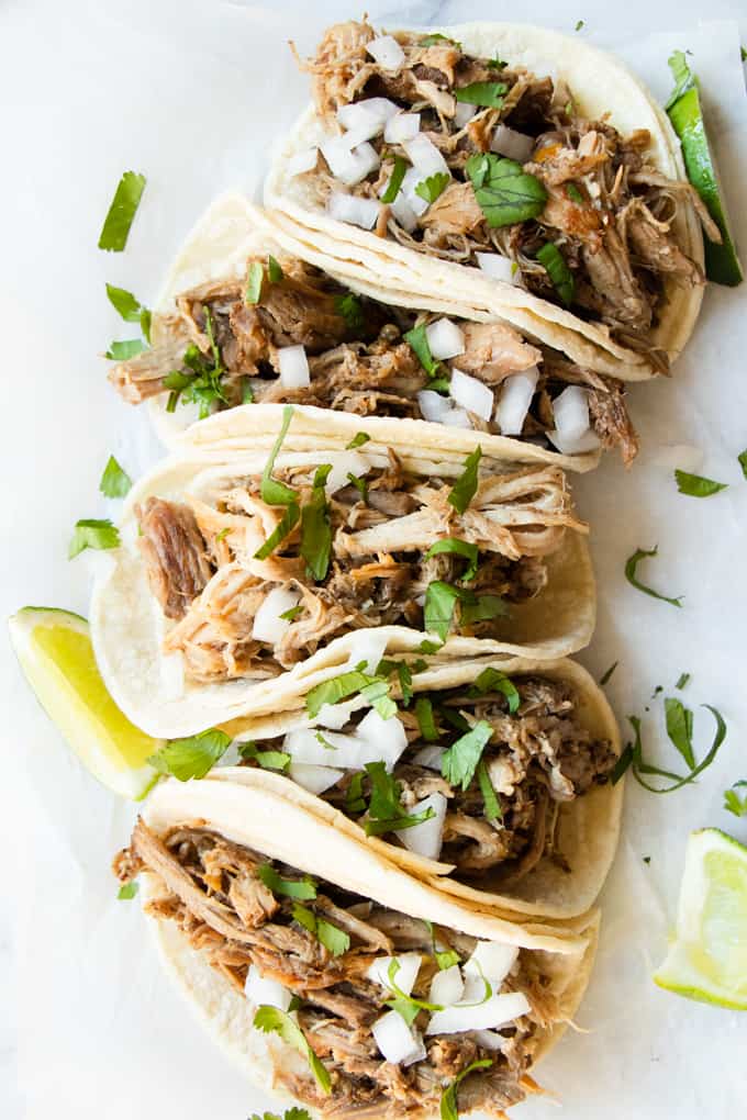 Order Carnitas Tacos Family Pac food online from Burrito Factory store, Sunland on bringmethat.com