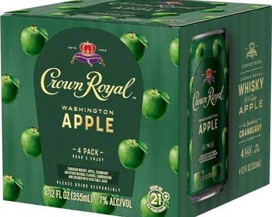 Order Crown Royal Washington Apple RTD Cocktail 4-Pack food online from Bottlebox store, Norfolk on bringmethat.com