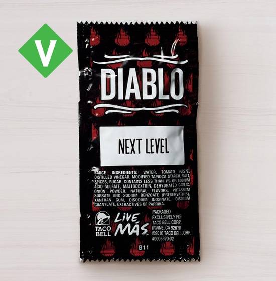Order Diablo Sauce Packet food online from Taco Bell store, Elkins on bringmethat.com
