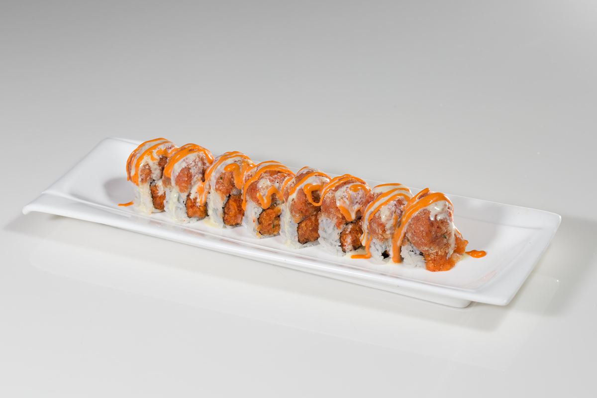 Order Spicy Tropical Roll food online from Kashi Japanese - Stamford store, Stamford on bringmethat.com