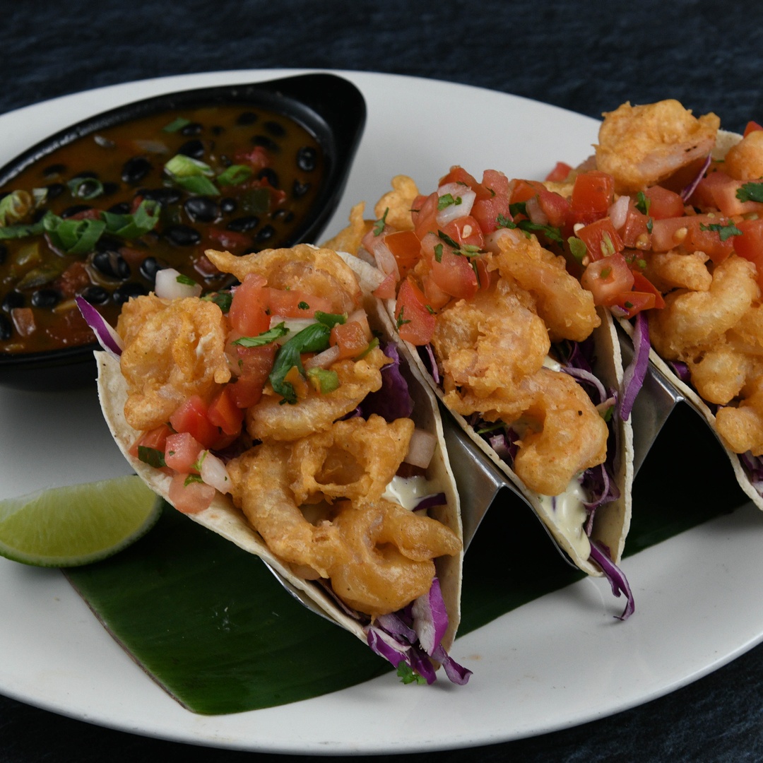 Order Shrimp Tacos food online from Rainforest Cafe store, Las Vegas on bringmethat.com