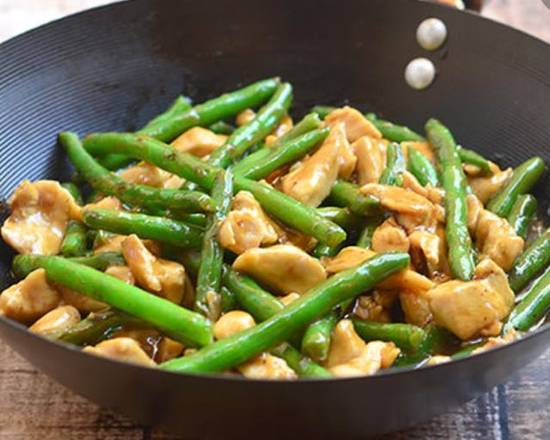 Order String Beans with Chicken (qt) food online from Wu's Garden store, Upper Leacock on bringmethat.com