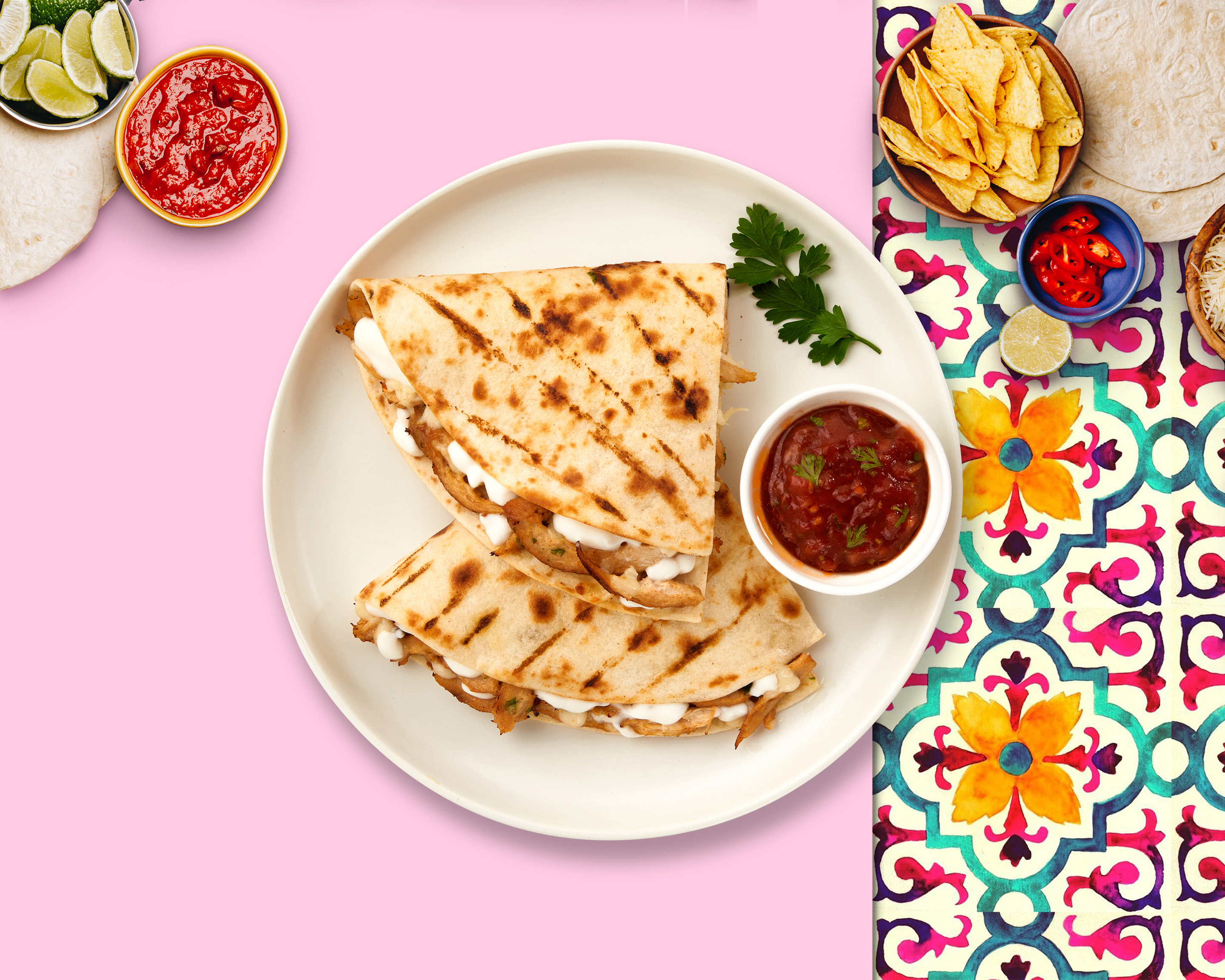 Order Queen Cheese Quesadilla food online from Crumbs More store, San Jose on bringmethat.com